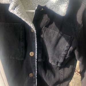Black denim jacket